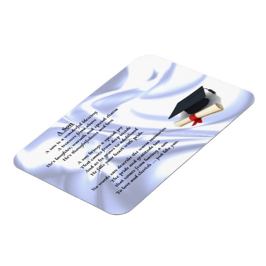 Afstuderen - Zoon gedicht Magnet Magneet (Linkerzijde)
