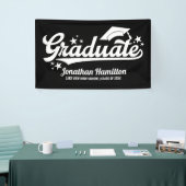 Afstuderen Zwart Afstudeerfeest Banner (Beurs)