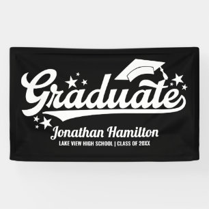Afstuderen Zwart Afstudeerfeest Banner