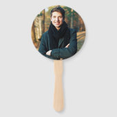 Afstuderen Zwart en Goud Afstuderen Foto Handwaaier (Achterkant)