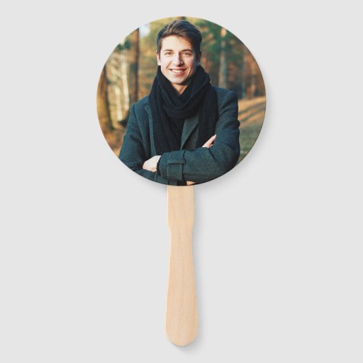 Afstuderen Zwart en Goud Afstuderen Foto Handwaaier (Achterkant)