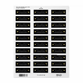 afstuderen zwart etiket (Full Sheet)