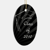 Afstuderen zwart gepersonaliseerd kerstornament keramisch ornament (Rechts)