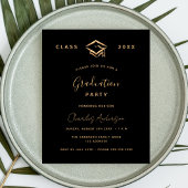 Afstuderen zwart goud 2024 begrotingsuitnodiging flyer