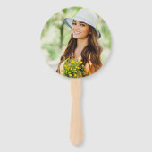 Afstuderen Zwart Goud Afstuderen Foto Handwaaier (Achterkant)