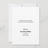 Afstuderen Zwart Goud Tassel Modern Handgeschreven Bedankkaart (Achterkant)