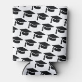 Afstuderen zwart kwastje Pet Blikjeskoeler (Voorkant)