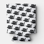 Afstuderen zwart kwastje Pet Blikjeskoeler (Achterkant)