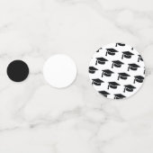 Afstuderen zwart kwastje Pet Confetti (Voorkanten)