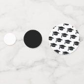 Afstuderen zwart kwastje Pet Confetti (Achterkanten)