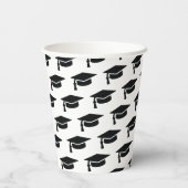 Afstuderen zwart kwastje Pet Papieren Bekers (Achterkant)