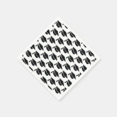 Afstuderen zwart kwastje Pet Servet (Hoek)