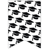 Afstuderen zwart kwastje Pet Vlaggetjes (Derde vlag)