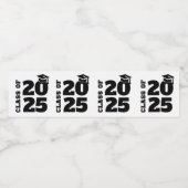 Afstuderen zwart kwastje Pet Waterfles Etiket (Enkel label)