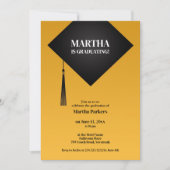 Afstuderen zwart Pet Kaart (Voorkant)