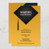 Afstuderen zwart Pet Kaart (Voorkant / Achterkant)