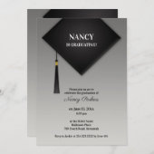 Afstuderen zwart Pet Kaart (Voorkant / Achterkant)