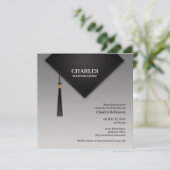 Afstuderen zwart Pet Kaart (Staand voorkant)