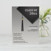 Afstuderen zwart Pet Kaart (Staand voorkant)