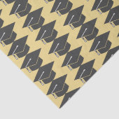 Afstuderen zwart Pet op gouden achtergrond Tissuepapier (Detail)