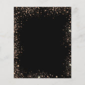 Afstuderen zwart roos goud 2025 uitnodiging (Achterkant)