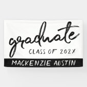 Afstuderen zwart script | Classic Keepsake met Jaa Spandoek (Horizontaal)