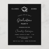 Afstuderen zwart wit 2024 begrotingsuitnodiging (Voorkant)