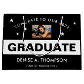 Afstuderen zwart-wit - Aangepast Groot Cadeauzakje (Voorkant)