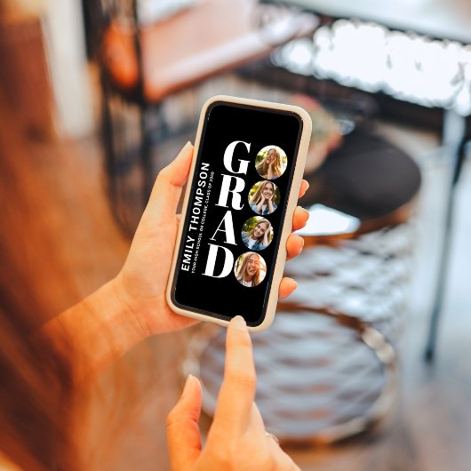 Afstuderen Zwart-wit Fotocollage Custom Kaart