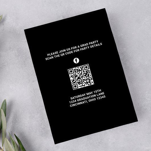 Afstuderen Zwart-wit Fotocollage Custom Kaart