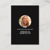 Afstuderen Zwart-wit Fotocollage Modern Informatiekaartje (Achterkant)