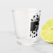Afstuderen Zwart Wit Gepersonaliseerde Klasse van Shot Glas (Links)