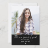 Afstuderen Zwart-wit Klasse van 2023 Afstuderen Kaart (Achterkant)