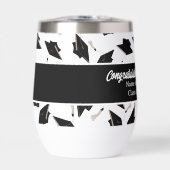 Afstuderen Zwart Wit Petten Party Supplies (Voorkant)