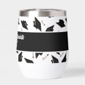 Afstuderen Zwart Wit Petten Party Supplies (Achterkant)