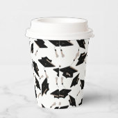 Afstuderen Zwart Wit Petten Party Supplies Papieren Bekers (Rechts)