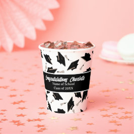 Afstuderen Zwart Wit Petten Party Supplies Papieren Bekers