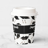 Afstuderen Zwart Wit Petten Party Supplies Papieren Bekers (Rechts)