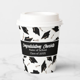 Afstuderen Zwart Wit Petten Party Supplies Papieren Bekers