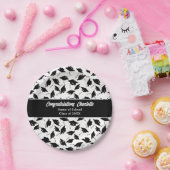 Afstuderen Zwart Wit Petten Party Supplies Papieren Bordje (Feest)