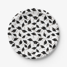 Afstuderen Zwart Wit Petten Party Supplies Papieren Bordje