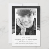 Afstuderen zwart-wit Waterverf Foto Kaart (Voorkant)