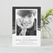 Afstuderen zwart-wit Waterverf Foto Kaart (Staand voorkant)