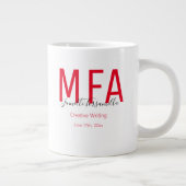 Afstuderen zwarte datumnaam Mate MFA Giant Coff Grote Koffiekop (Rechts)