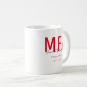 Afstuderen zwarte datumnaam Mate MFA Koffiemok (Voorkant rechts)