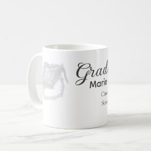 afstuderen zwarte glitter afstudeerdop Naam toevoe Koffiemok