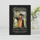 Afstuderen zwarte Gold-klasse | FOTO Dank u wel Aankondiging (Staand voorkant)