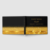 Afstuderen zwarte gouden afstuderen partij gastenboek (Volledig)