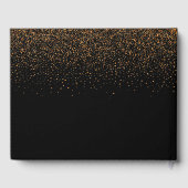 Afstuderen zwarte gouden confetti gastenboek (Achterkant)