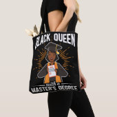 Afstuderen zwarte koningin Afstuderen mastergraad Tote Bag (Dichtbij)